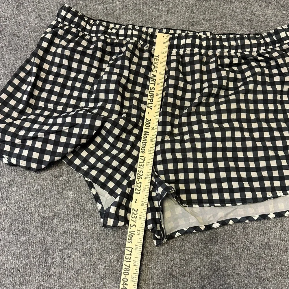 Old Navy Shorts Womens Size 3X Black Gingham StretchTech Active Athletic Gym